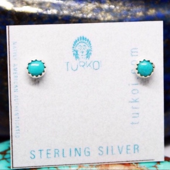Small Turquoise Navajo Studs - Picture 2 of 4